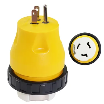 

15A Male To 50A Female RV Trailer Caravan Converter Vehicle Socket Electrical Locking Durable Portable Adapter Plug Power