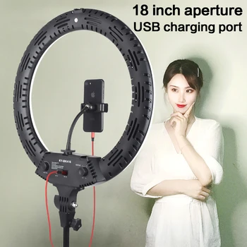 

18 inch LED Ring Light Photography Lighting 65W Dimmable Selfie Ring Lamp for Makeup Youtube Video Live Broadcasting Studio