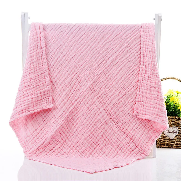 firm mattress topper 6 Layers Gauze Cotton Baby Receiving Blanket Infant Kids Swaddle Wrap Blanket Sleeping Warm Quilt Bed Cover Muslin Baby Blanket white bedding Bedding