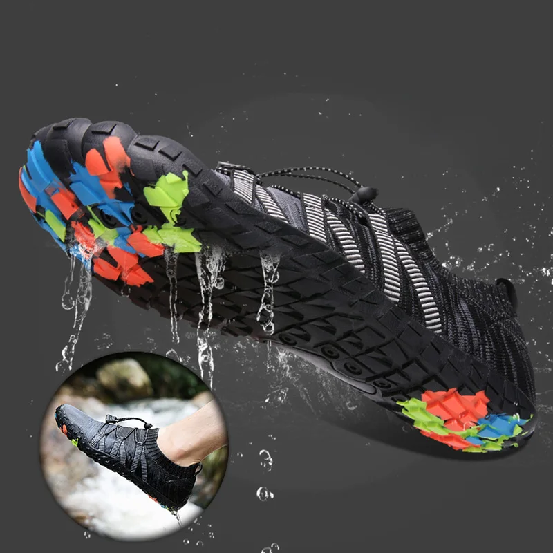 

2019 New Summer Men's Outdoor five-fingered Brook Shoes Wading Shoes Breathable Sandals Hiking Hiking Shoes Beach Shoes Footwear