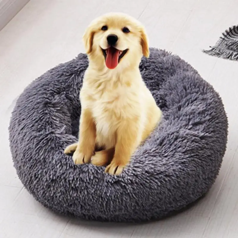

Portable Soft Dog Bed Washable Long Plush Dog Kennel Deep Sleep Dog House Velvet Mats Sofa For Dog Chihuahua Dog Basket Pet Bed