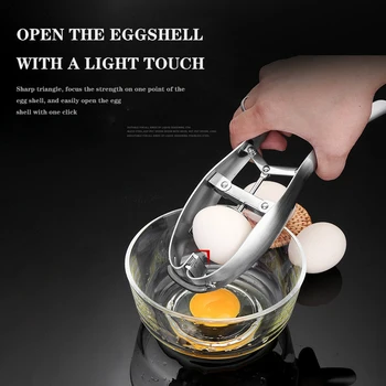 

Portable Egg Shell Breaker Stainless Steel Multifunction Egg Cutter Kitchen Accessories Egg Stripper Gadget