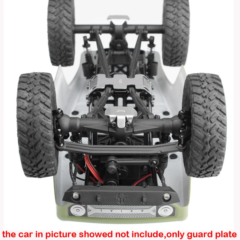 XUNJIAJIE Stainless Steel Center Skid Plate Protection Plate Chassis Guard for Axial SCX24 AXI90081 Upgrades Parts 1:24 RC Crawler Car