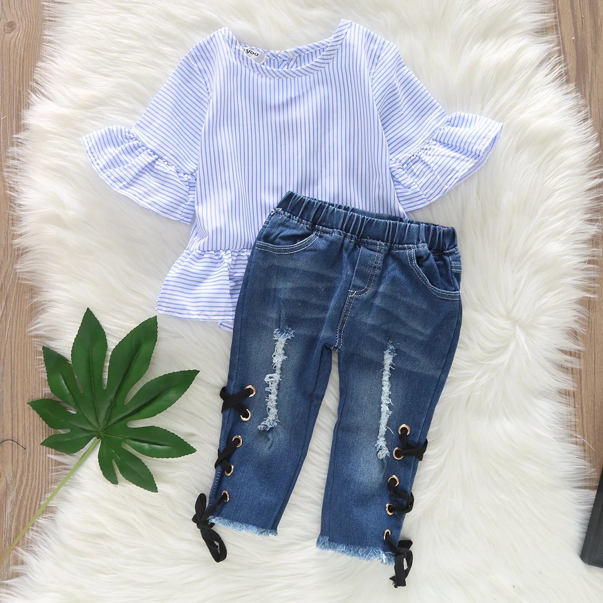 Girls Clothing Sets For 12 18 24 32 36 Months Baby Girls Striped Top Special Hole Denim Pants Two Piece Boutique Casual Suits Children S Sets Aliexpress Girls Clothing Sets For 12 18 24 32 36 Months Baby Girls Striped Top Special Hole Denim Pants Two Piece Boutique Casual Suits Children S Sets Aliexpress