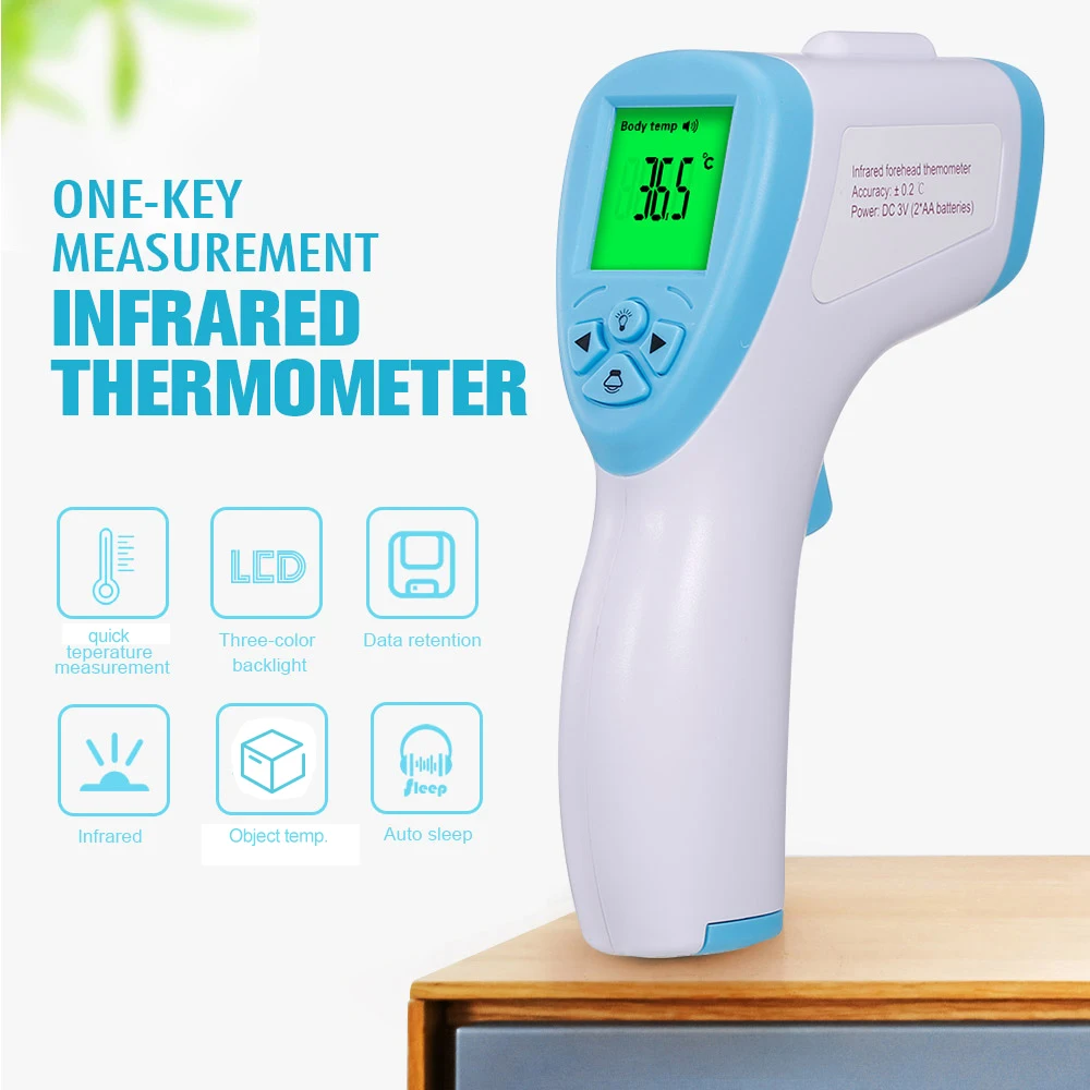 In Stock Thermometer Infrared Digital Non-contact Infrared Forehead Thermometer LCD Backlight Termometro Infravermelh