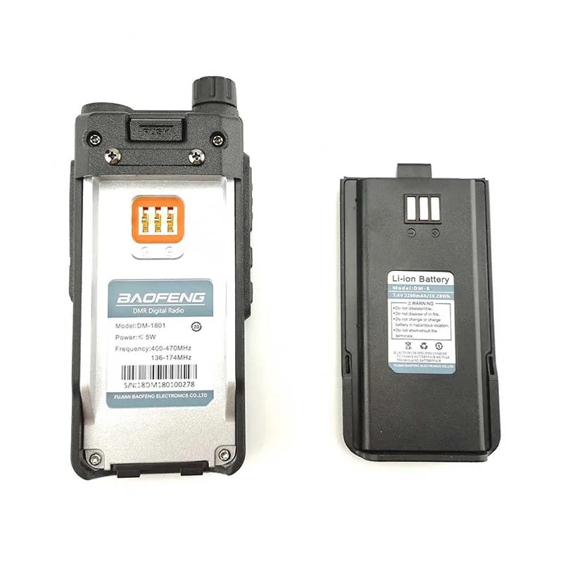 2pcs Baofeng DM 1801 DMR Radio Dual Band Walkie Talkie Tier I Tier II Dual Time 3