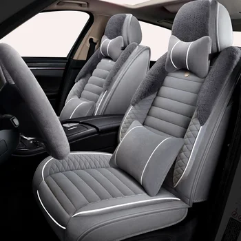 

Universal Wool Car Seat Cushion Winter Warm Car Seat Cover for volvo v50 v40 c30 xc90 xc60 s80 s60 s40 v70 accessories covers