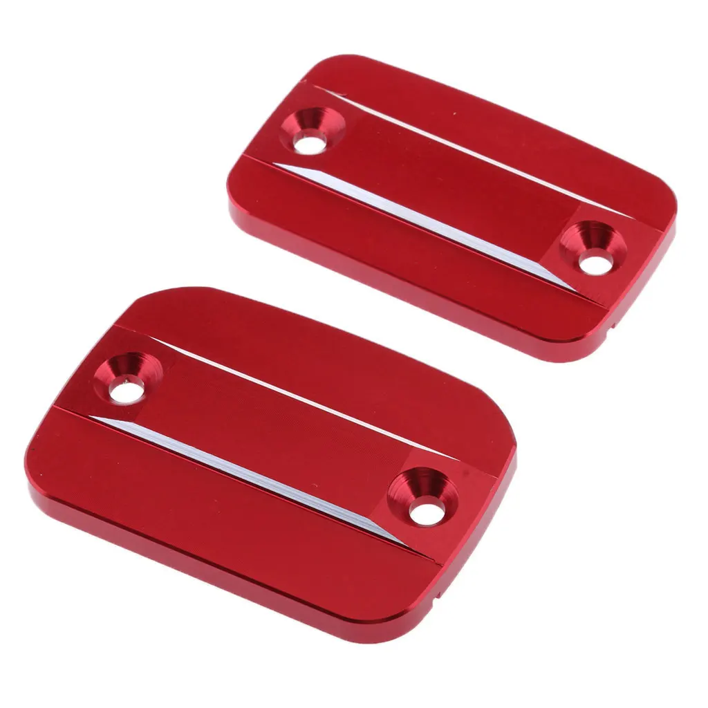 2 Pieces Front Wheel Brake Fluid Master Cylinder Cover Fuel Tank Cap For Ducati 659 2013-2015