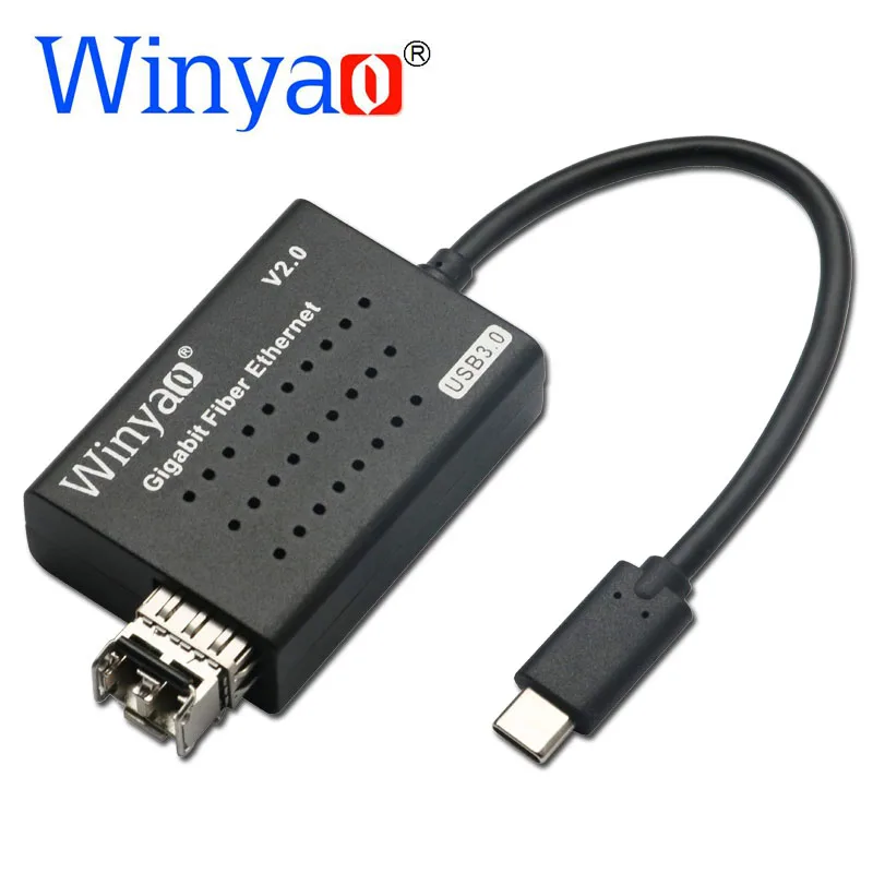 Winyao USB1000F-SX-C USB3.1 тип-c к SFP 1000 м Gigabit Fiber NIC Ethernet Сетевая карта для ПК ноутбука rtl8153 медиаконвертер