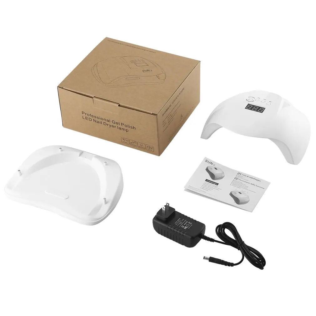 

Pro Gel Polish LED Nail Dryer Lamp Motion Infared Sensor 36 LED/UV Curing Lamp with LCD Screen Timer Setting JP US EU UK Plug