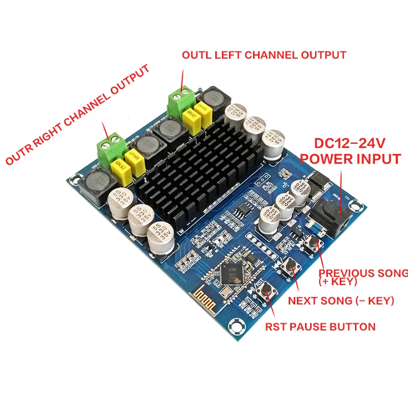 Цифровой усилитель мощности Kaolanhon TPA3116D2 120 Вт * 2 Bluetooth плата цифрового аудио