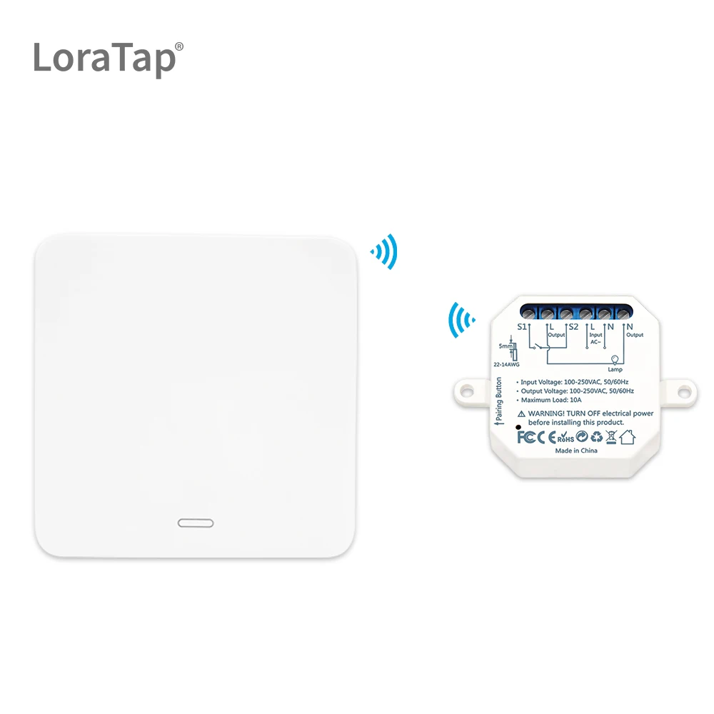 Loratap sem Fio Interruptor de Iluminação Melhoria da Casa Interruptor de Parede Cinética sem Cabos Controle Remoto Necessários Fácil Instalação rf 433