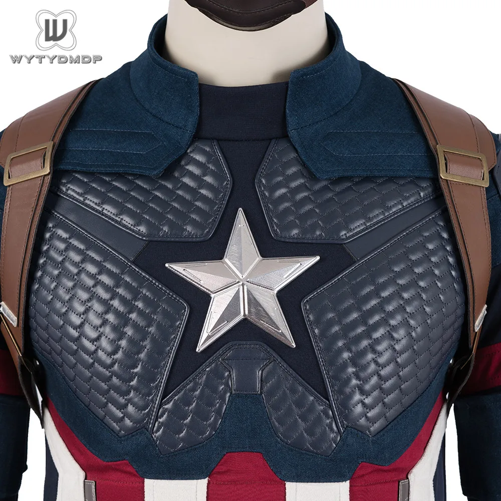 Мстители эндшпиль Капитан Америка Косплей Костюм Полный набор Completo Vestito Capitan Америка Steve Rogers Хэллоуин