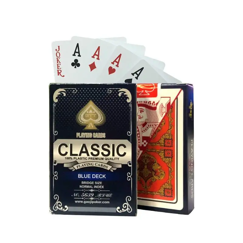 2sets/lot Quality PVC Poker Waterproof Poker Texas Hold'em Blackjack Game Board Game Creative Gift Playing Card 600 laser aluminum chips poker mixed blackjack game