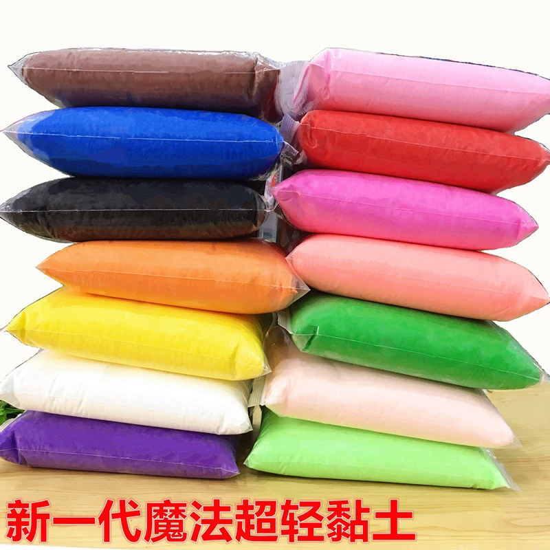 Goede 500 g zak Plasticine Speelgoed Polymeer Klei Air Drogen Soft Boetseerklei Educatief Speelgoed DIY Licht Slime voor Kinderen