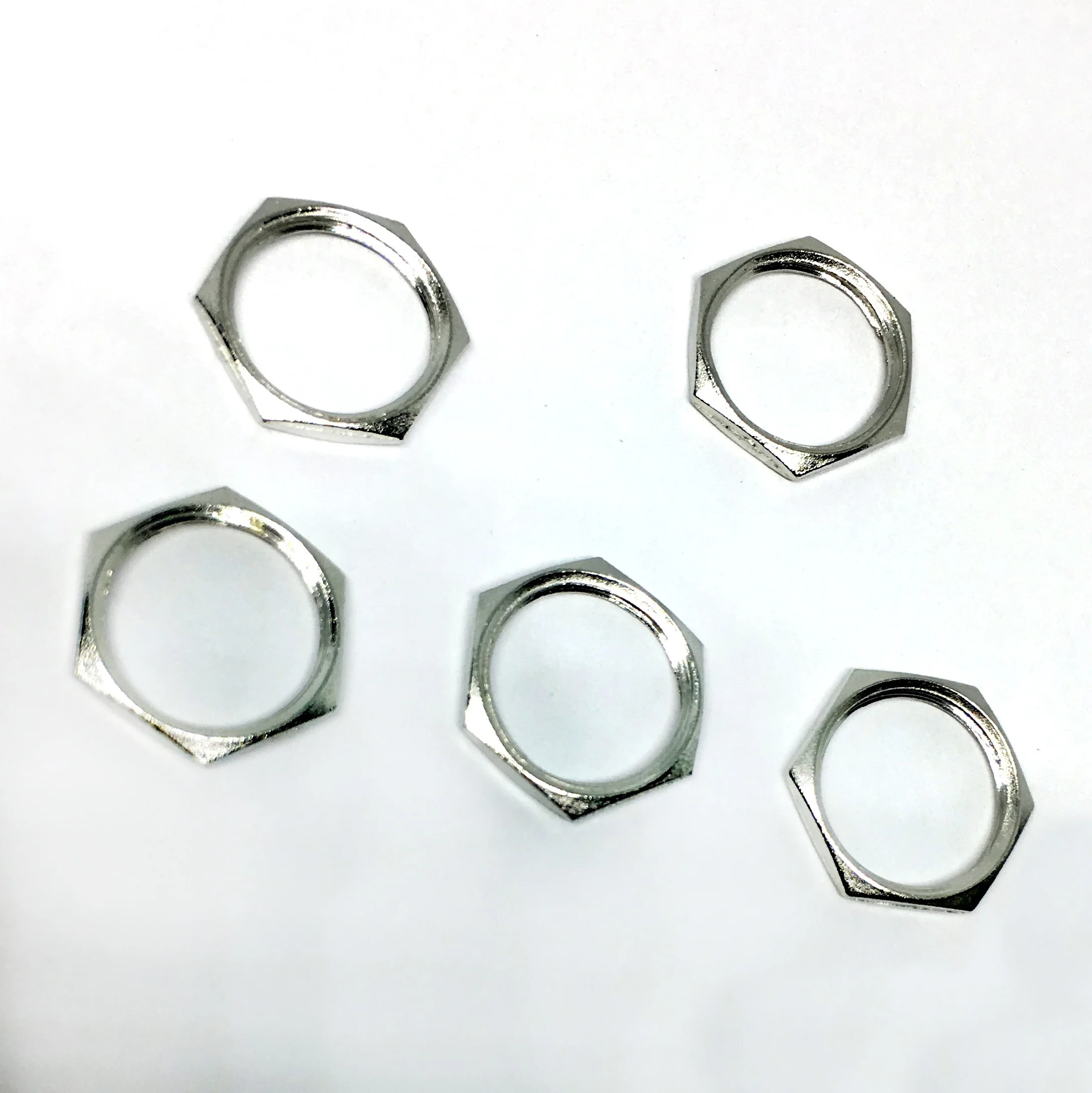 50 pcs x Metal nut for 6.35mm Stereo/mono headphone jack microphone socket connector