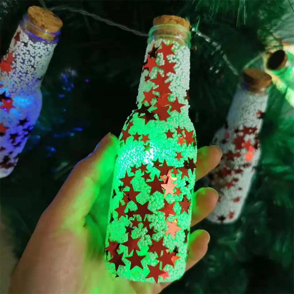 LED Bottle Lights Cork Battery Powered Garland Wire Christmas String Lights for Halloween Party Wedding Decor