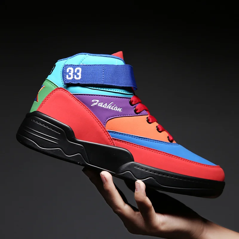 

2020 New Designer Men's Sneakers Fashion Colorful Hip hop Sneakers Men Shoes Superstar High top Chunky Trainers Shoes Men Casual