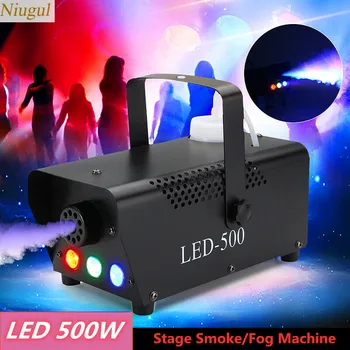 

500W Wireless Remote Control Smoke Machine/Disco Colorful LED Fog Machine/DJ Party Show Stage Fogger Ejector/Mist Effect Thrower
