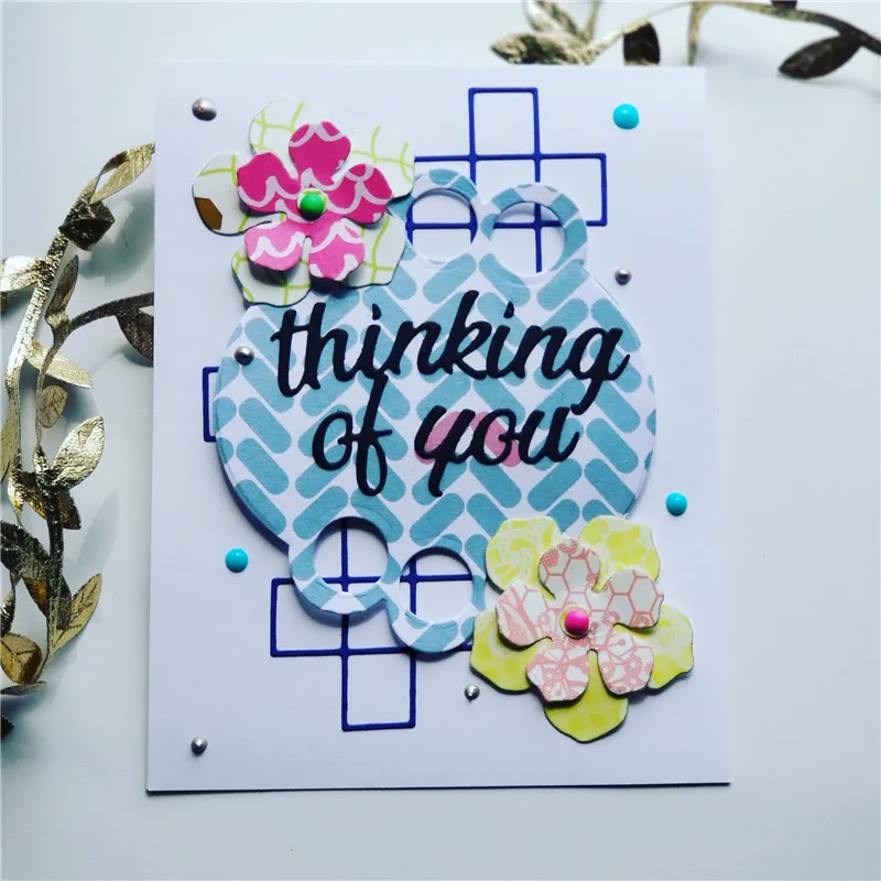 

Naifumodo Letter Think of You Metal Cutting Dies for Card Making Scrapbooking Dies Embossing Cuts Stencil Craft New 2019 Dies