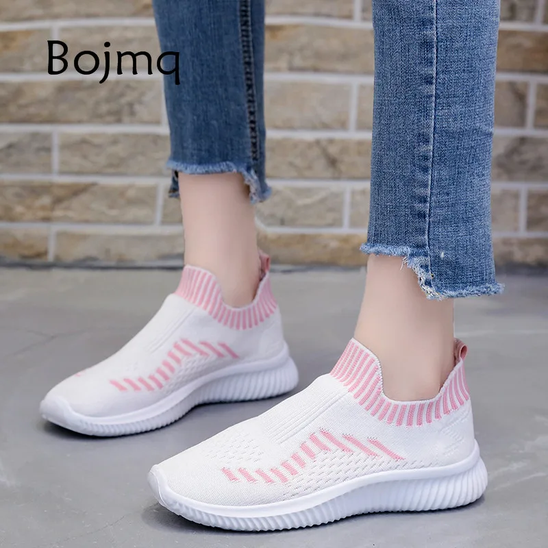 

Bojmq Tenis Feminino Women Walking Shoes 2020 New Female Sport Shoes Light Sock Trainers Lady Sneakers Zapatos Mujer Cheap