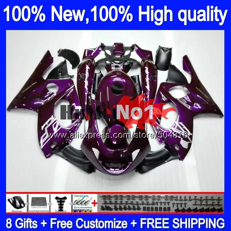 YZF 600R для YAMAHA Thundercat YZF-600R 39MC. 44 YZF600R 2002 2003 2004 2005 2006 2007 96 02 03 04 05 06 07 обтекателя темно-фиолетовый - Цвет: No. 1