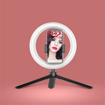 Günstig Foto Studio Selfie 10.23/8 Zoll LED Ring Licht Mit Handy Halter Für Youtube Live-Stream Make-Up Live Mobile Halter