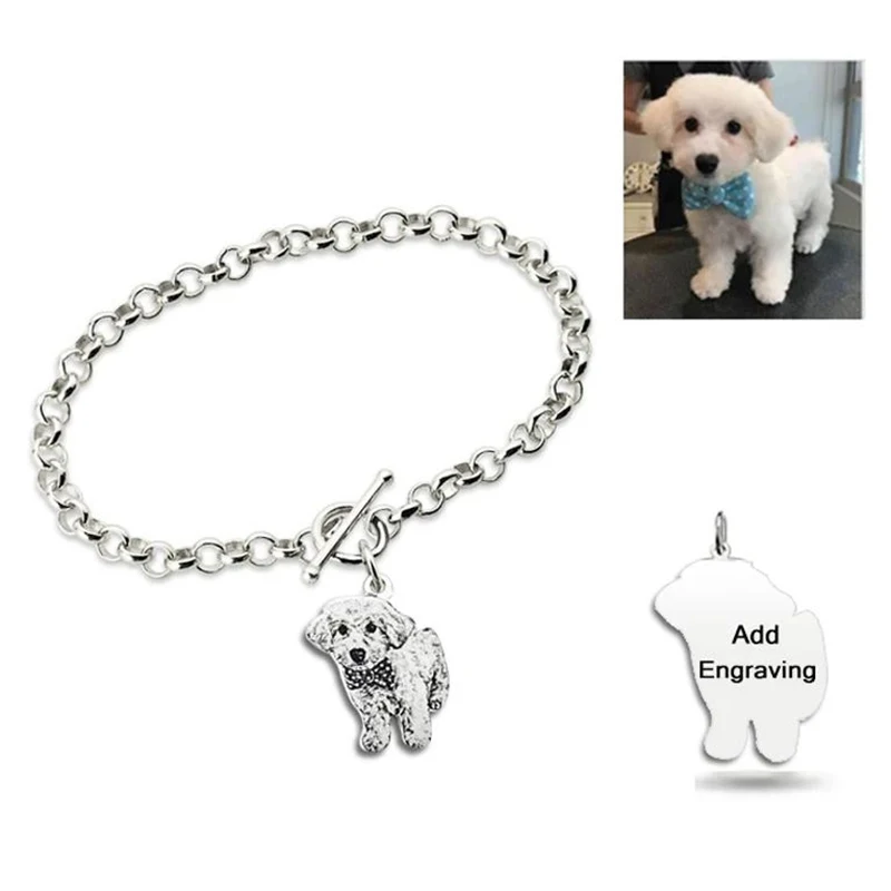 LOt Bangles Bracelets S925 Sterling Silver Female Puppy Red Rope Bracelet Dog Bite Bone