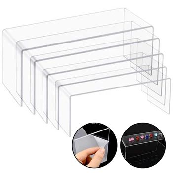 

5Pcs/set Display Stands 3mm Acrylic Display Stand Jewelry Showcase Storage Rack Shelf Holder High Quality