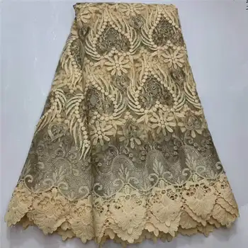 

Yellow Embroidery Tulle Mesh Lace High Quality African Tulle Lace Fabrics Fashion Nigerian Net Lace for Wedding dress GSA001