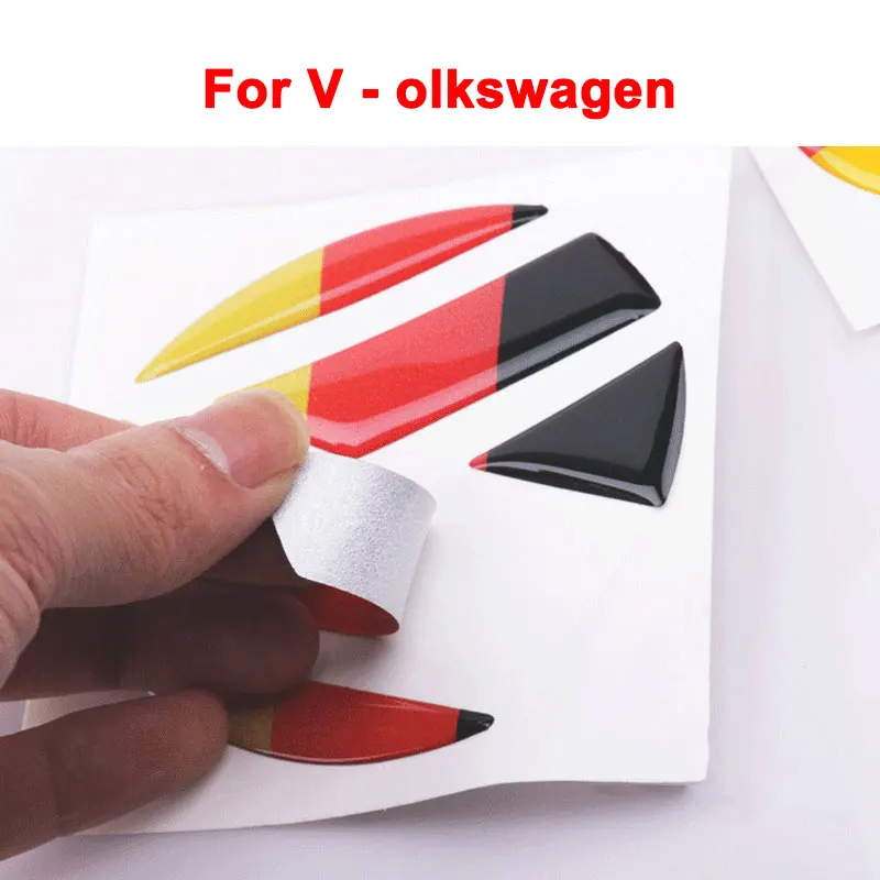 1pcs Car Emblem Sticker Automotive Goods Sticker Gadgets for Volkswagens VWs CC Polo T5 6R Golf 7 6 5 4 MK7 MK5 Passat B6 Touran