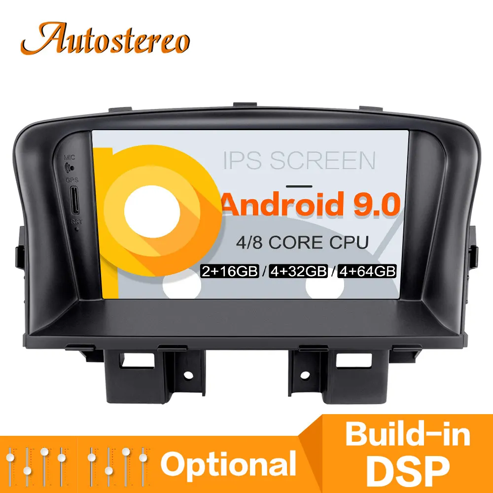 Android 9 автомобильный gps-навигатор автомобильный DVD CD-плеер для Chevrolet CRUZE 2008-2012 головное устройство мультимедийный магнитофон ips