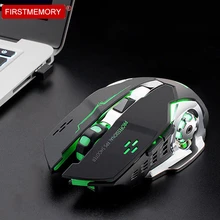 Беспроводная Бесшумная Механическая игровая мышь для геймера Mause 1800 dpi 6 кнопок эргономичная оптическая мышь USB 3D мышь для ПК ноутбука