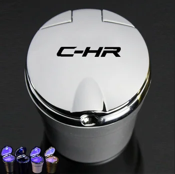 

Car Ashtray With Blue LED Light Ashtray Car Ashtray Creative Supplies For Toyota CHR 2016 2017 2018 2019 2020 Car Accessories