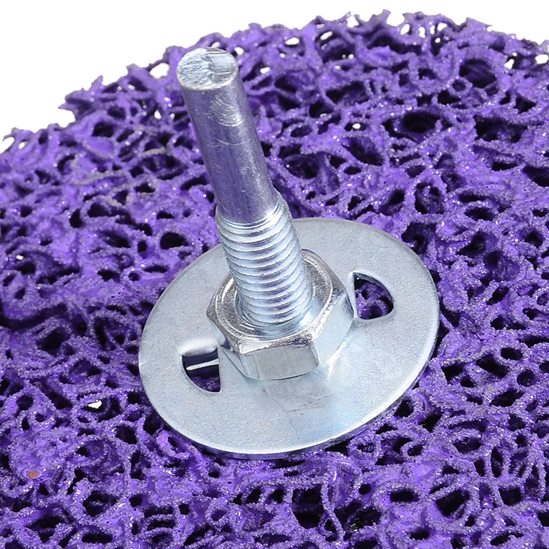 New 100mm Purple Cleaning Disc Polishing Wheel + Mandrel CBS Disc Drill 6,000RPM