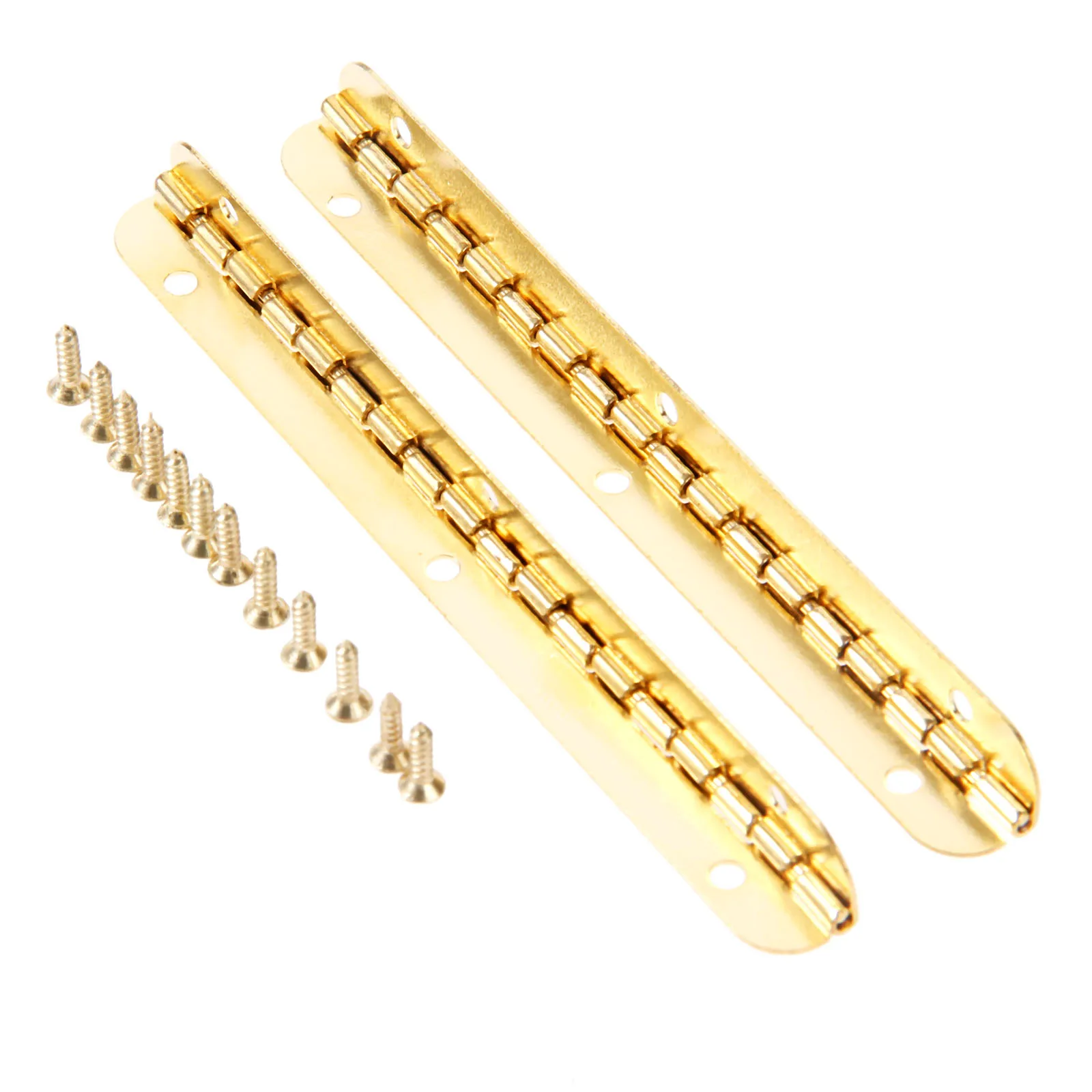 2pcslotGoldenMetalHinges100m9mmMiniLonggoldHingeFurniture