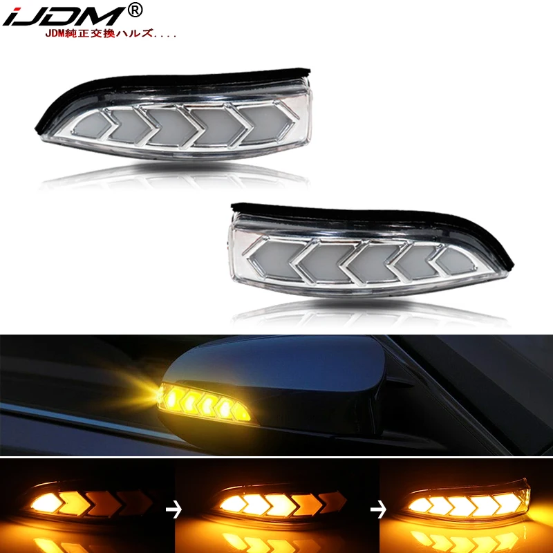 IJDM Dynamic Sequential Blink LED Side Mirror Turn Signal Driving 