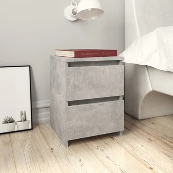 

vidaXL Bedside Cabinets 2 pcs Concrete Grey 30x30x40 cm Chipboard