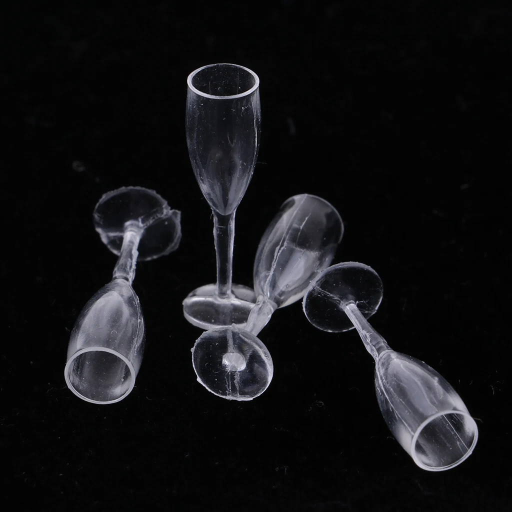 1/12 Dollhouse Tableware 4pcs Cups Goblet Wine Glass Juice Glass Accessories