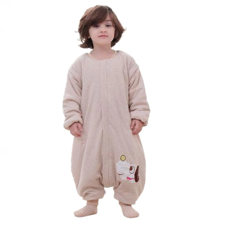 Thick Winter Baby Sleeping Bag Antikick Pajama Split Leg Design Long