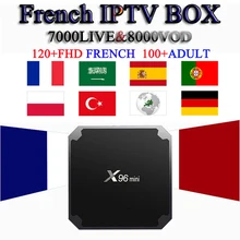 X96 Мини ТВ приставка на базе Android box 4k французский ip tv Испанский Немецкий польский голландский швейный Бельгия Франция футбол спорт подписка ТВ коробка