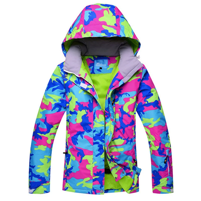 Зимняя женская лыжная куртка, зимние куртки для женщин, уличная теплая водонепроницаемая ветрозащитная куртка для катания на лыжах и сноуборде, женская Лыжная куртка - Цвет: color5