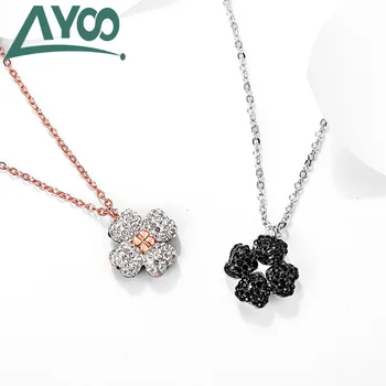 

AYOO high quality swa1: 1 classic fashion four-leaf clover clover cute multicolor ladies necklace