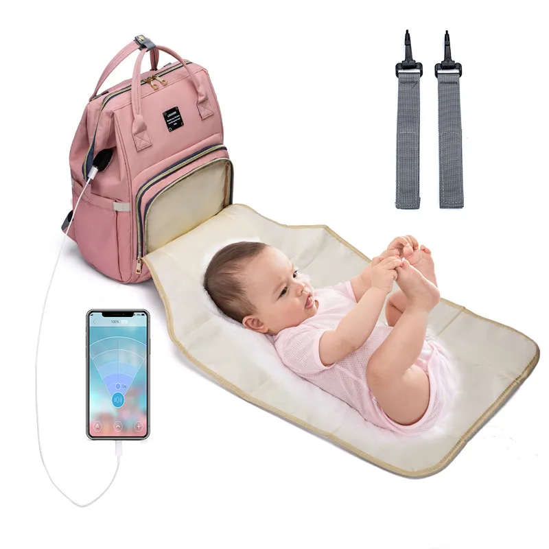 Lequeen Мумия Рюкзаки многофункциональные детские пеленки сумки с USB крючки большой