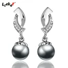 LEEKER Vintage Jewelry Gray White Imitation Pearl Earrings Women Wedding Earings 195 LK7 ► Photo 1/6