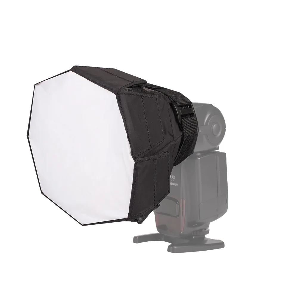 

14cm / 5.5inch Fordable Flash Speedlite Mini octagonal soft box Softbox Diffuser Portable Light Control Gear for Canon Nikon