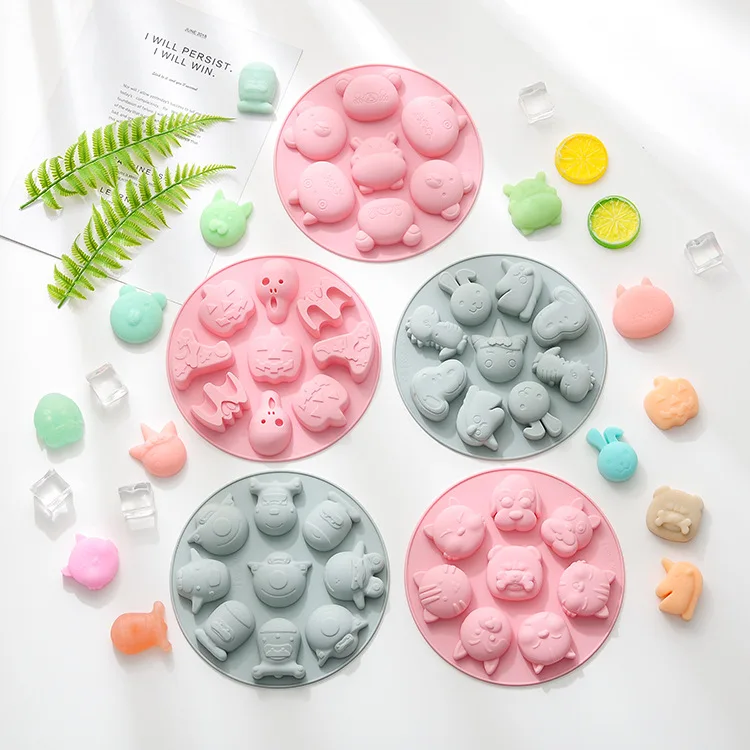 Round pet rice cake mold children's food supplement making chocolate fudge 3D silicone steamable baking tool | Дом и сад