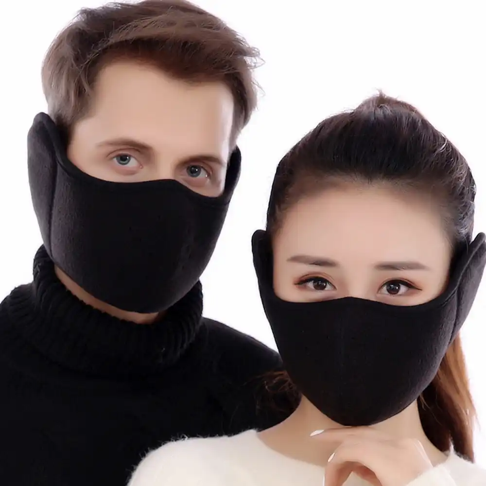 1pc men women ear protective mouth mask velvet