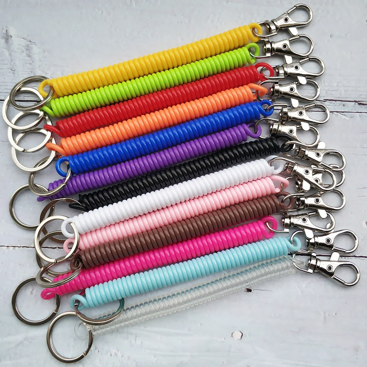 Antilost Phone Keychain, 1.1m Max Stretch Plastic Spring Elastic Rope