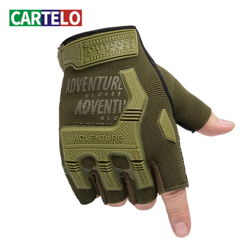 

CARTELO Men's finger gloves male outdoor sports special forces mountaineering combat cycling fitness tactics Military Shooting